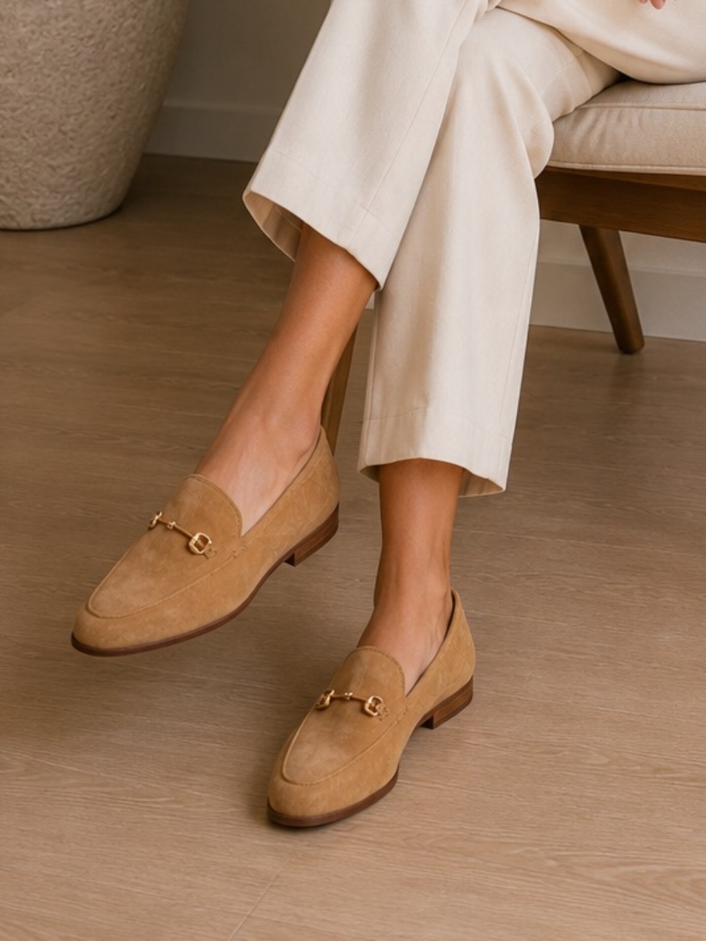 Sam Edelman Loraine Suede Bit Slip On Loafers Cyprus Tan Size 10.5